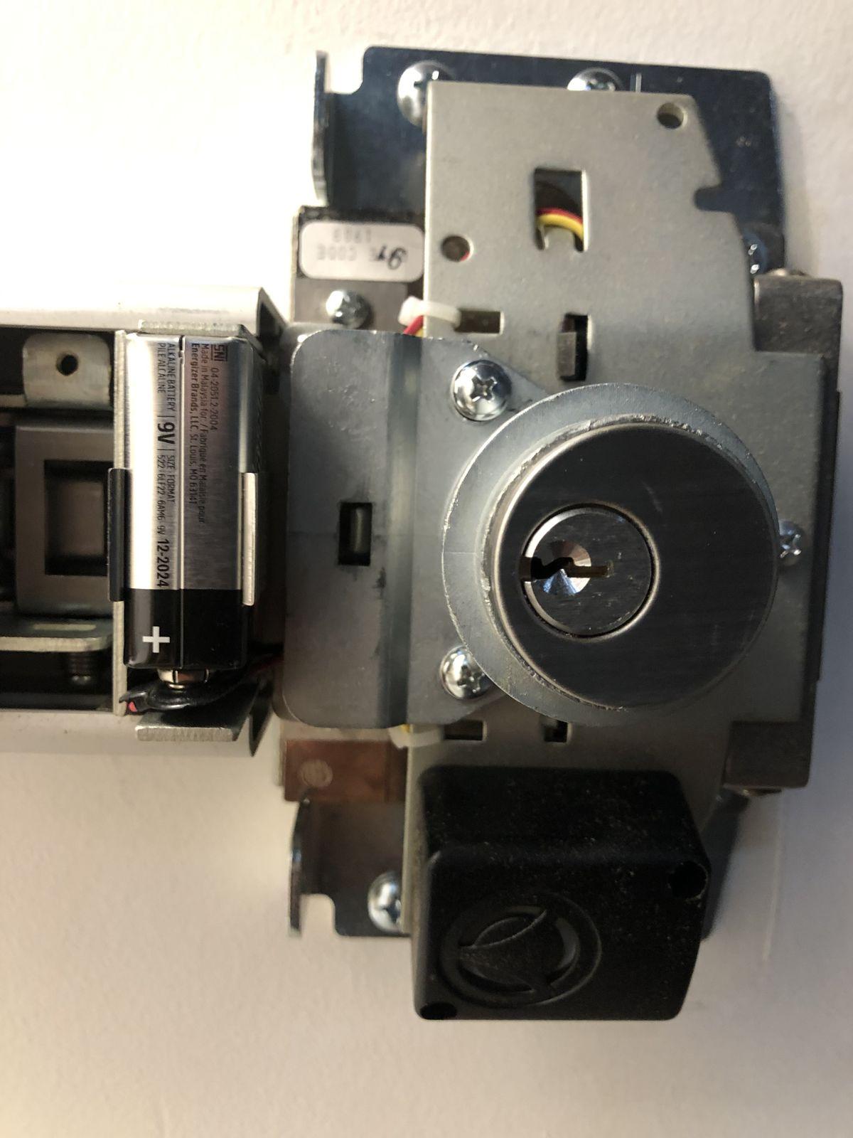 Commercial exit device mechanism during door repair
