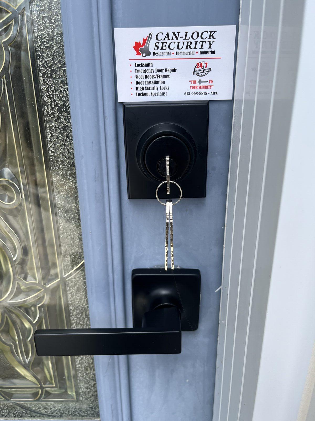 Can-Lock Security field work — locks, hardware, and door service