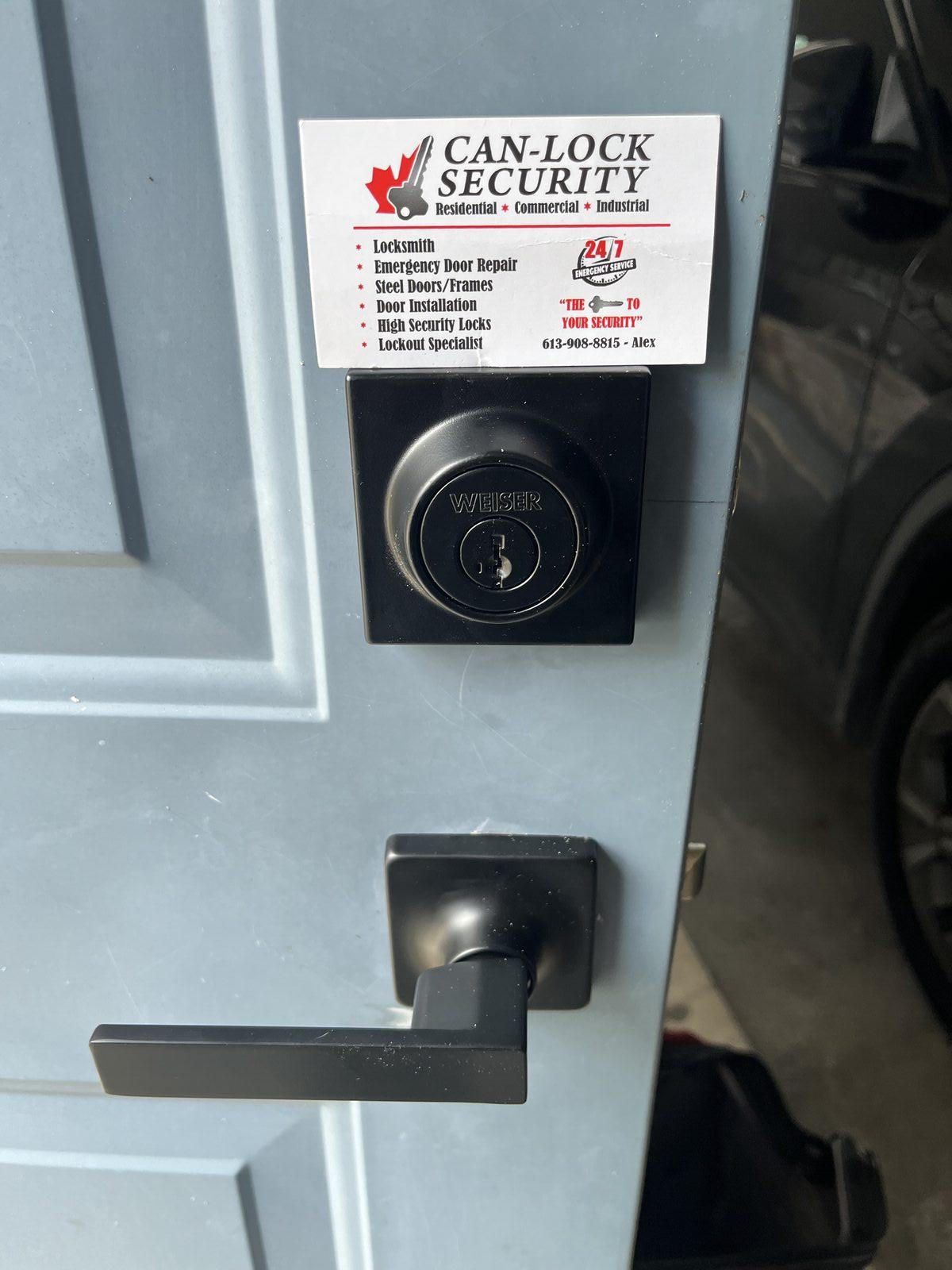 Can-Lock Security field work — locks, hardware, and door service
